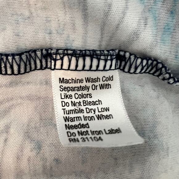 Kim Rogers Womens Tee Large Blue Abstract Print 100% Cotton 3/4 Length Sleeves - Picture 5 of 5